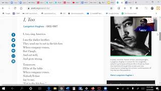 Mrs Thomas analyzes I Too by Langston Hughes