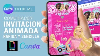 Como hacer una INVITACIÓN ANIMADA muy rápida y sencilla para enviar por WHATSAPP