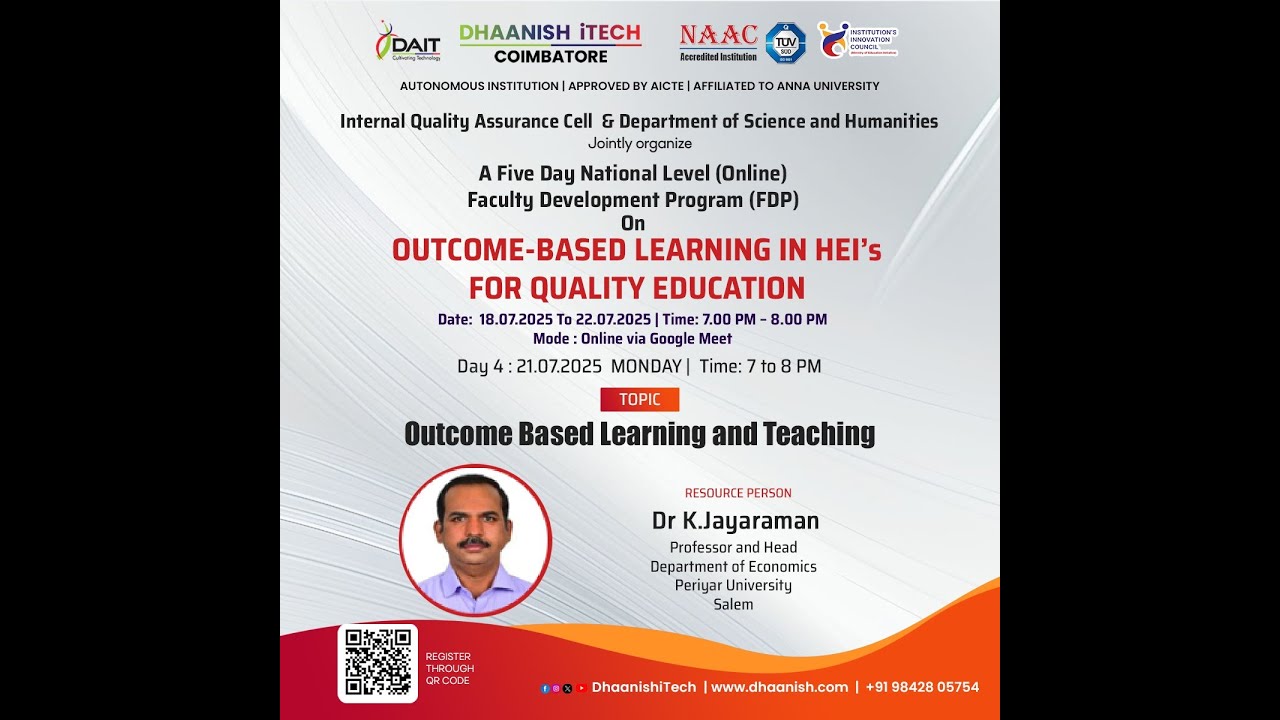 Outcome Based Learning and Teaching