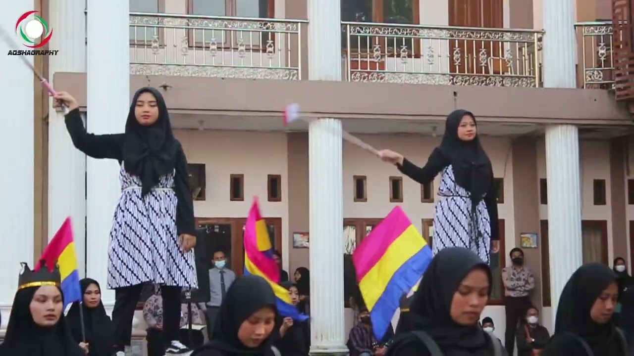 Drone View Penampilan Drumband SMA Plus Al-Aqsha pada Acara PSB Santriwan 2022