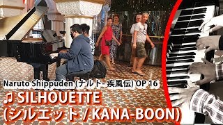 We played a SILHOUETTE piano DUET in public (Naruto Shippuden Opening 16)