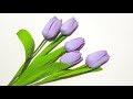 Como hacer flores de papel (Tulipanes) Super faciles y rapidas | DIY Manualidades #52