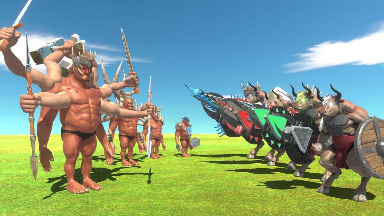 Hill Giant of Evolution and Minotaur of Evolution - Animal Revolt Battle Simulator