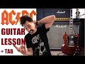 Acdc  cold hearted man  guitar lesson  tab