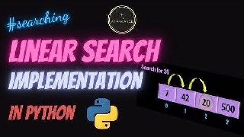 Linear Search Implementation in Python | At A Glance! | #linearsearch #pythonprogramming #python