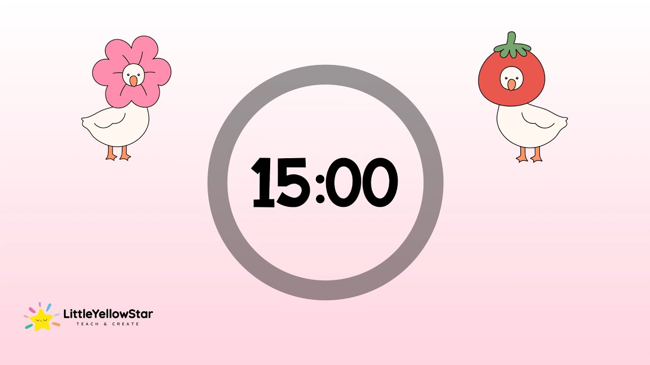 Happy Silly Goose Timer for Kids – 15 Minute Countdown with Upbeat Music | Classroom Timers