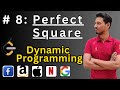Perfect Square - Top Down - Bottom Up - Dynamic Programming - Leetcode - C++