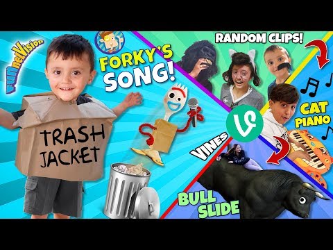 FORKY'S TRASH JACKET SONG 🎵 SkiingNnel VINES? (FV Family Random Clips)