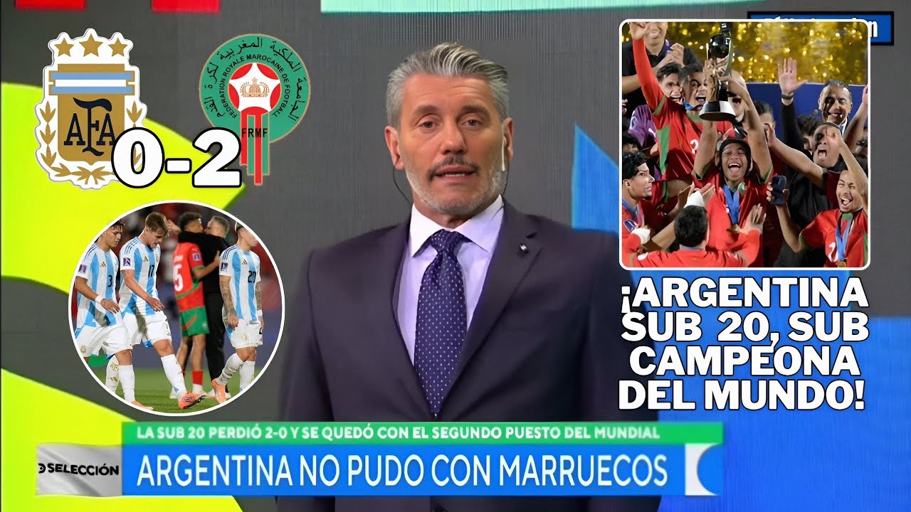 Argentina no pudo con marruecos, la sub 20 perdió 2-0 y es subcampeona del mundo