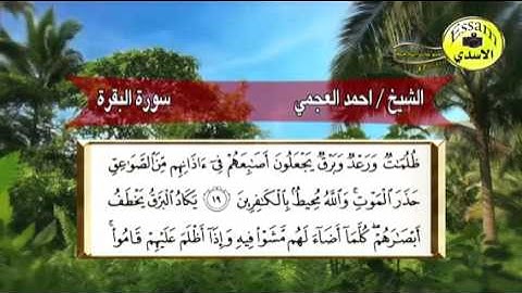 مقطع من سورة البقرة الآيات ١٧-١٨-١٩-٢٠