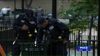 Man escapes back of NYPD car before being tackled by police after shooting