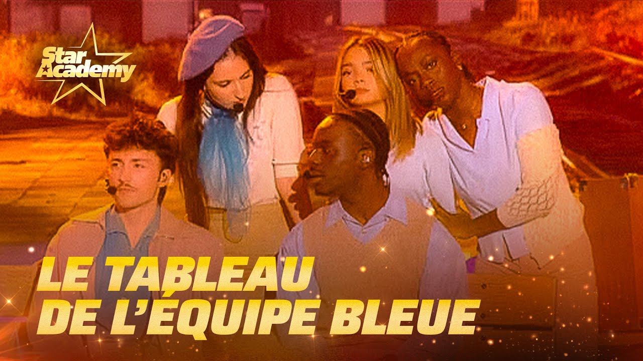 Le face à face d'expression scénique de l'équipe Bleue sur « Là-bas ...