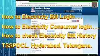 ElectricalBill Login||Consumer Login||ElectricalBilling Information||BillHistory||TSSPDCL||Telangana screenshot 1