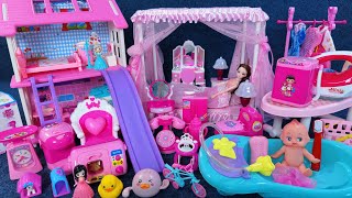 13 Minutes Satisfying with Unboxing Barbie Princess House & Bedroom Collection Toys Review | ASMR