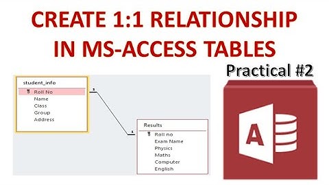 Create Relationship between MS Access Tables|| How to create one to one relationship between tables
