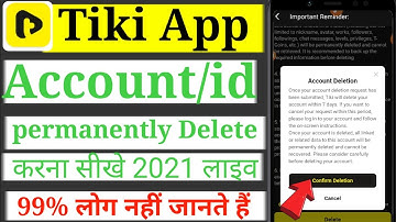 tiki app account delete || tiki account delete || tiki app id delete || tiki id remove || banned ?