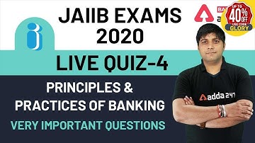 JAIIB 2020 | Principles and Practices of Banking | Very Important Questions Live Quiz-4