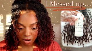 I messed up…Dyeing Microlocs Clip-ins || DIY Microlocs Journey