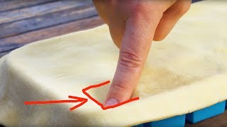 Press Pizza Dough Into An Ice Cube Tray And Bake It. Wow!