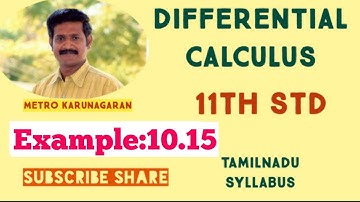 11th Std Maths Example 10.15 Differentiate 2^x
