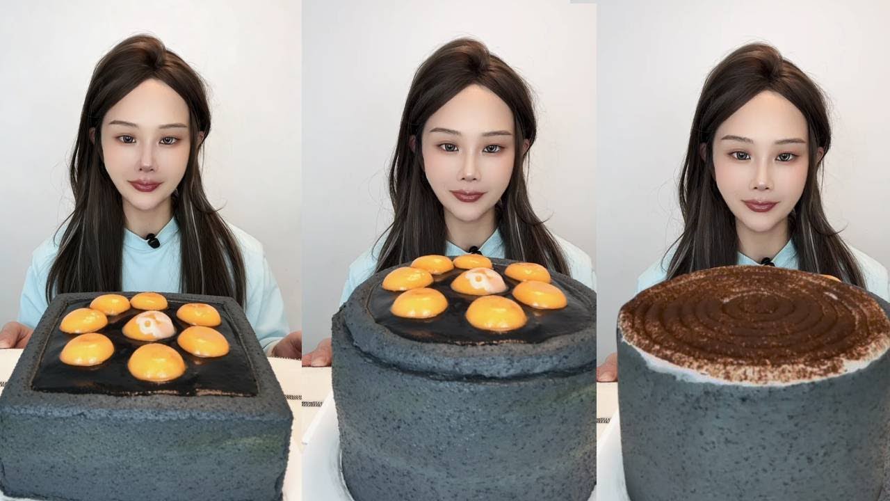 Asmr🍰Eating 🍰 (Soft And Waxy Sound) This cake is delicious！丨Satisfying丨Eatings