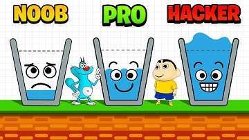 SHINCHAN OGGY PLAYING AMAZING MOBILE GAME HAPPY GLASS CHALLENGE | NOOB PRO HACKER GAME