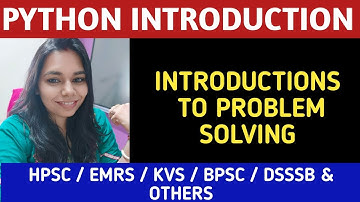 Introductions to Problem Solving || Python Introduction|| NS CLASSES