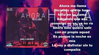 Video thumbnail of "Karol-G ft Bad Bunny - Ahora Me Llama (Instrumental)+(Letra)"