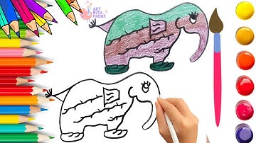 How To Draw cute Lirili Larila Drawing, Painting & Coloring For Kids and Toddlers_🌈🎨