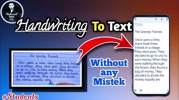 Handwriting को Text में कैसे बदले // How to Convert Handwriting into Text