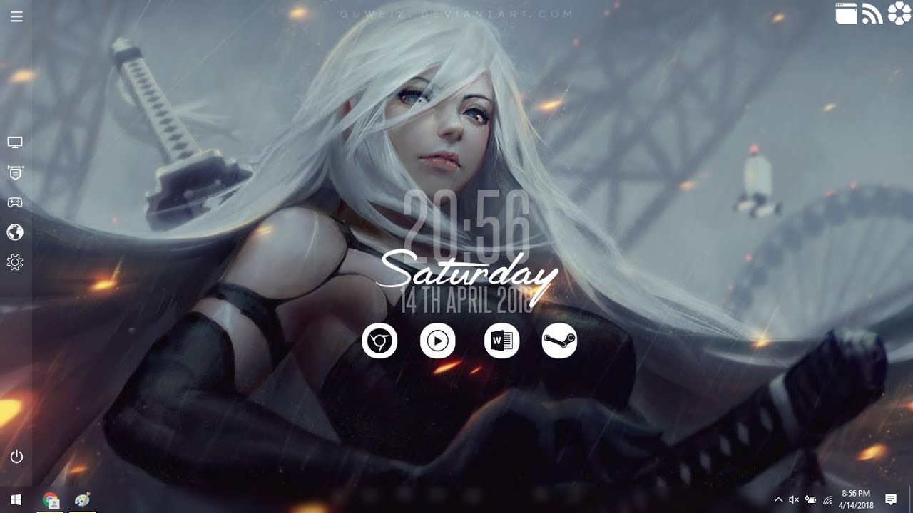 Rainmeter Anime Minimal Theme How To Setup Youtube