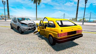 COLOQUEI CARROS BRASILEIROS NO BEAMNG DRIVE! Volkswagen Gol, Renault Sandero e Fiat Uno