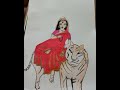 Drawing of Devi Chandraghanta | Maa Chandraghanta drawing