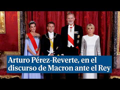 Macron menciona en su discurso ante el Rey Felipe VI al columnista de EL MUNDO Arturo Pérez-Reverte