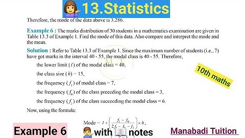 10th class math| Chapter 13| 🙋‍♂️statistics 🤷‍♀️|Example 6|CBSE|NCERT|