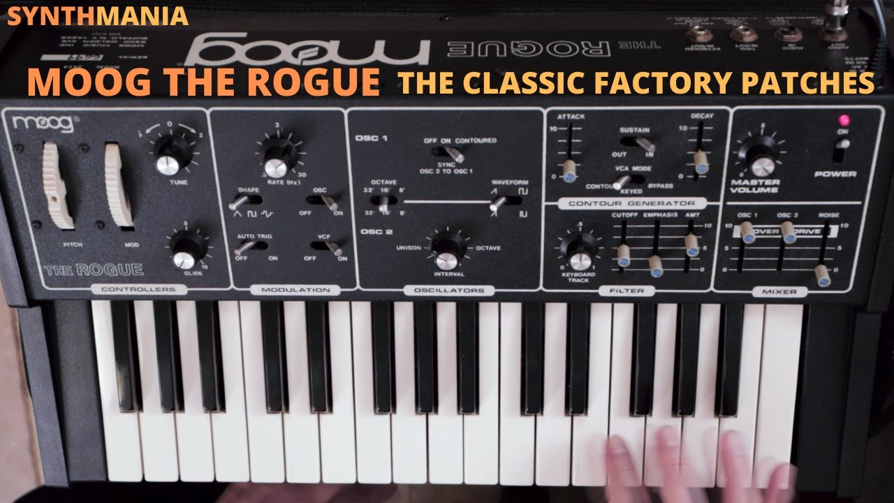鍵盤楽器 moog rogue Moog Rogue - the nineteen classic factory patches - YouTube