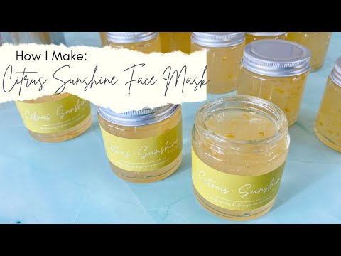 How I Make The Citrus Sunshine Face Mask - A Skin Brightening Jelly Mask