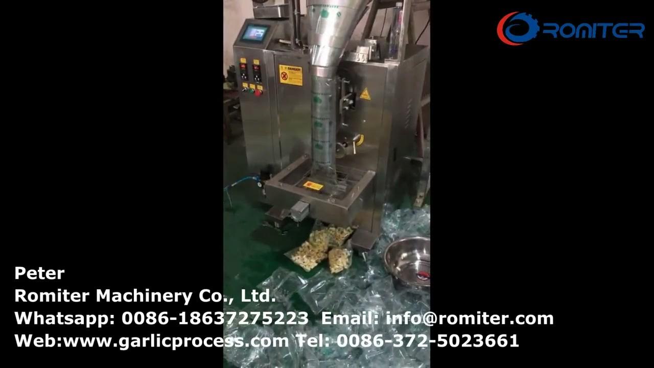 Полностью автоматическая упаковочная машина для зубчиков чеснока - YouTube