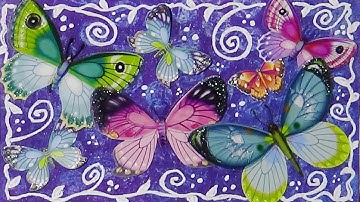Index Card (icad #16) - 3D Butterflies