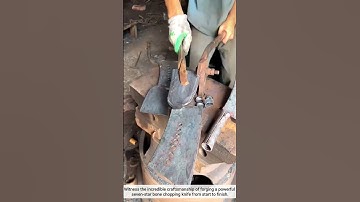 The process of forging a seven star bone chopping knife