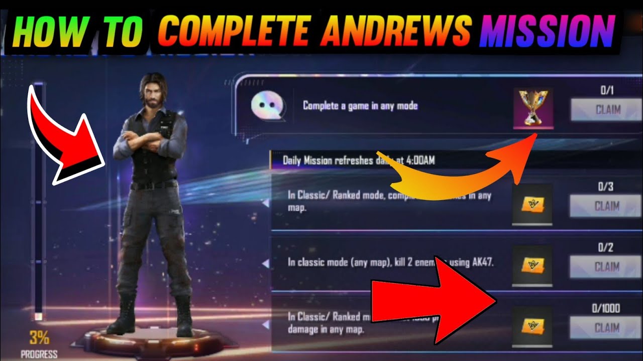 HOW TO COMPLETE ANDREW S MISSION