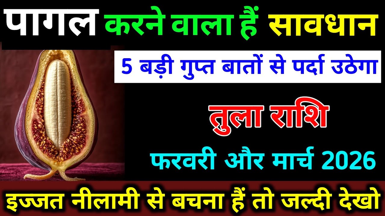 तुला राशि पागल करने वाला हैं सावधान 5 बड़ी गुप्त बातों से पर्दा उठेगा फरवरी और मार्च 2026। Tula 