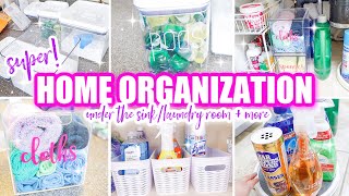 HOME ORGANIZATION TIPS & TECHNIQUES | CRICUT SMALL SPACE: laundry room + under the sink organization