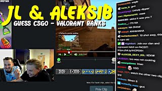 jL & AleksiB guess CSGO & VALORANT ranks on stream! +chat