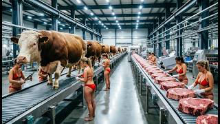 Inside a Colossal American Factory: From Raw Cattle to Ground Beef (Full Process)