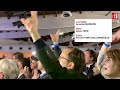Reactions at Marine Le Pen's headquarters when the result was announced