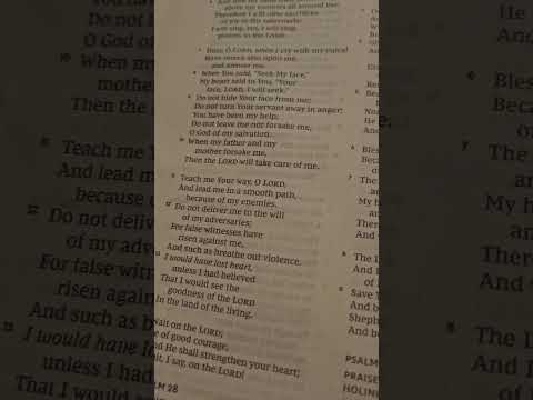 BIBLE READING: ( PSALMS 27:8-9)