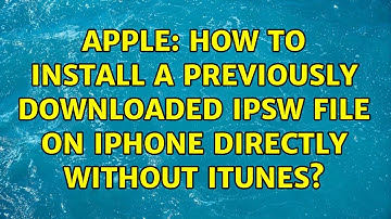 Apple: How to install a previously downloaded IPSW file on iPhone directly without iTunes?