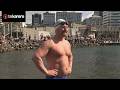 Ultra-marathon swimmer heads to Parliament to present petition to end bottom trawling