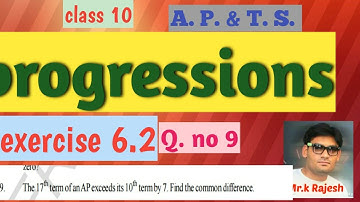 #Progressions# progressions Exercise 6.2 Q. no. 9